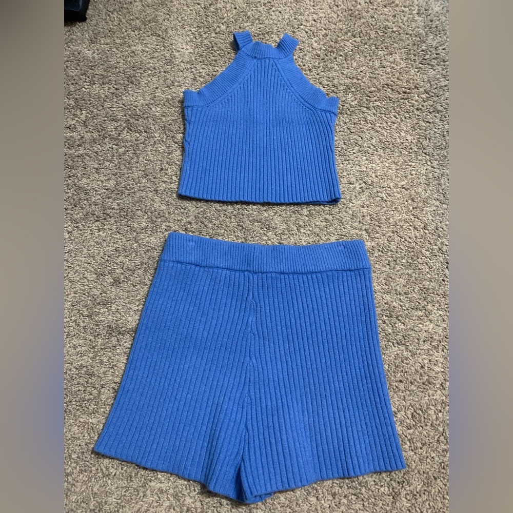 ACOA Ribbed Knit Short Set - Picture 4 of 5